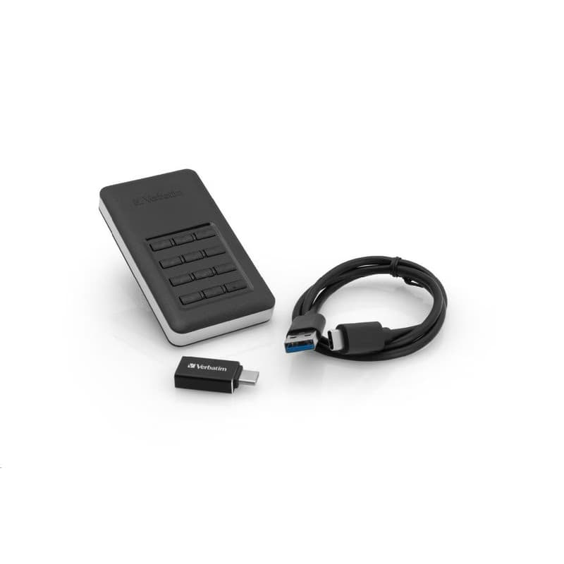 VERBATIM externý SSD Incl.KEYPAD 256GB USB3.1 GDPR 4