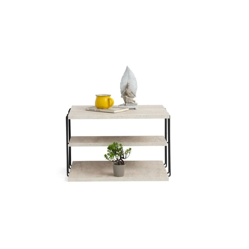 Príručný stolík / Odkladací stolík Lifon - Black, Travertine 5