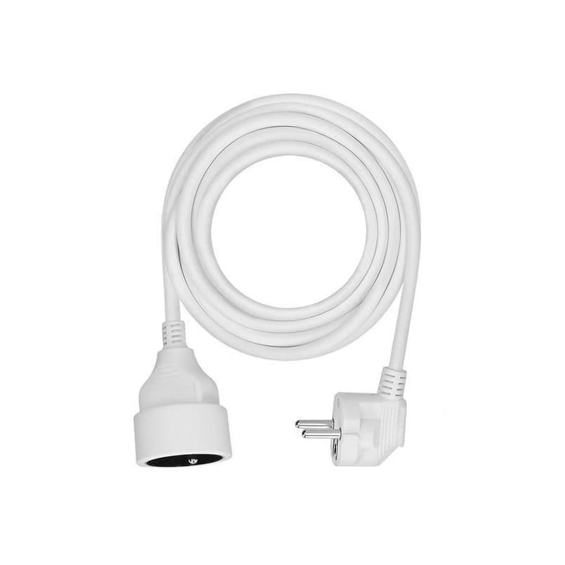 Solight predlžovací prívod 5m, 1 zásuvka, 16A/3680W, PVC, biely 1