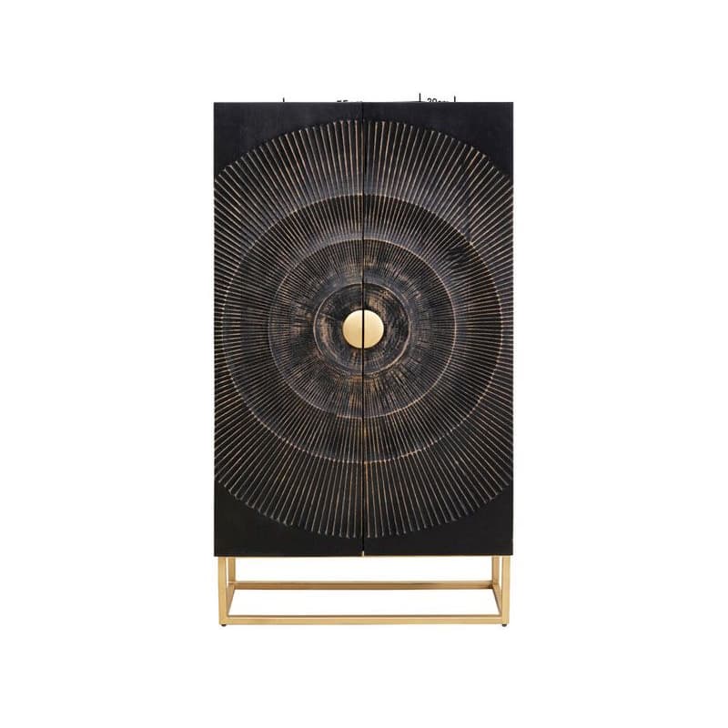 Madeira skrinka čierna 76x140 cm 1