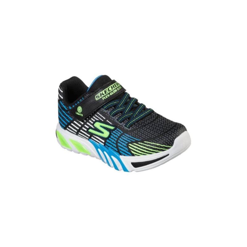Chlapčenská rekreačná obuv SKECHERS S Lights Flex Glow Elite K black lime 1