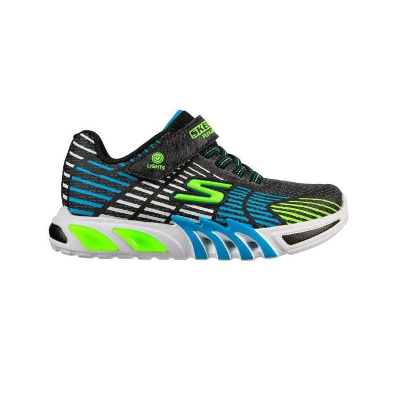 Chlapčenská rekreačná obuv SKECHERS S Lights Flex Glow Elite K black lime 2