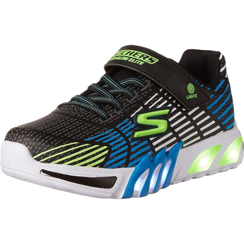 Chlapčenská rekreačná obuv SKECHERS S Lights Flex Glow Elite K black lime 3