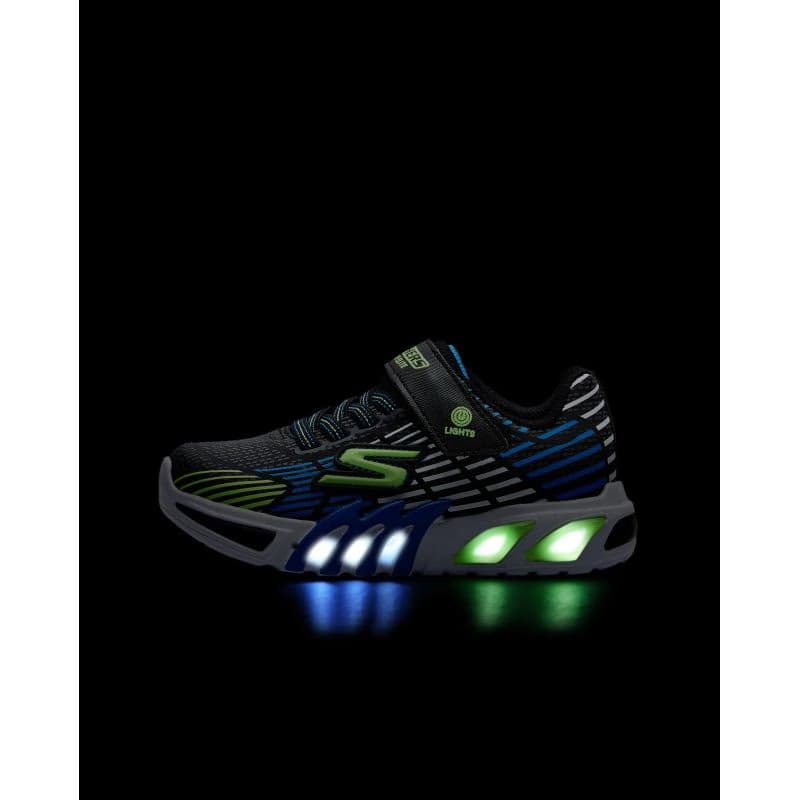 Chlapčenská rekreačná obuv SKECHERS S Lights Flex Glow Elite K black lime 4