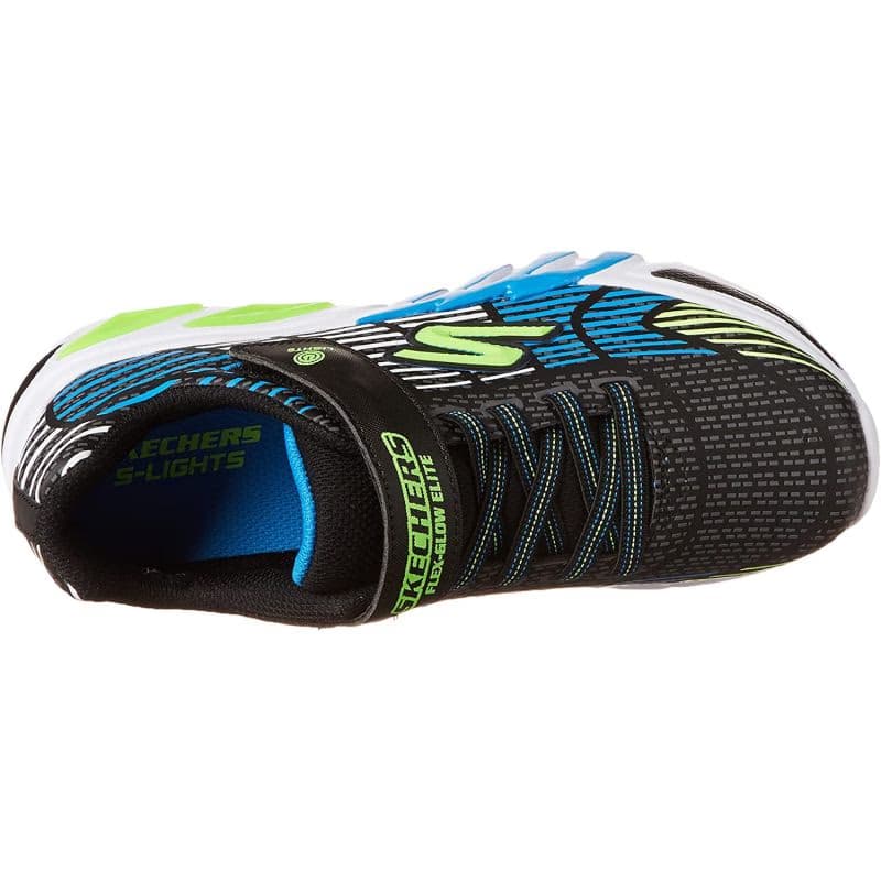 Chlapčenská rekreačná obuv SKECHERS S Lights Flex Glow Elite K black lime 5