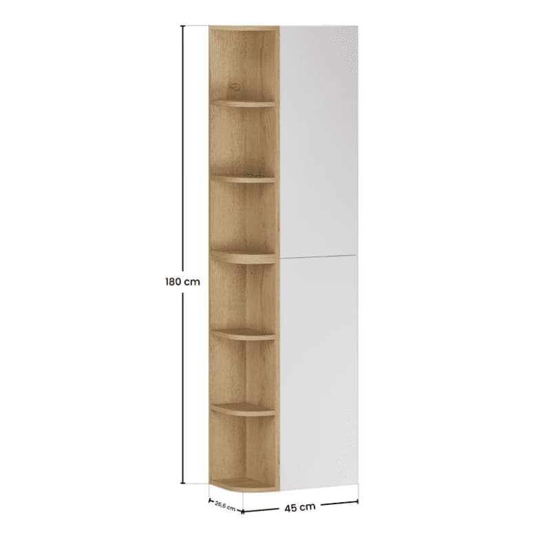 ArtCom Vysoká skrinka ASTER WHITE ASG 2SP/2URSM 5