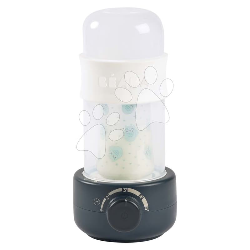 Ohrievač dojčenských fliaš a sterilizátor Baby Milk Second Ultra Fast Bottle Warmer Beaba Night Blue ultra rýchly modro-biely od 0 mes