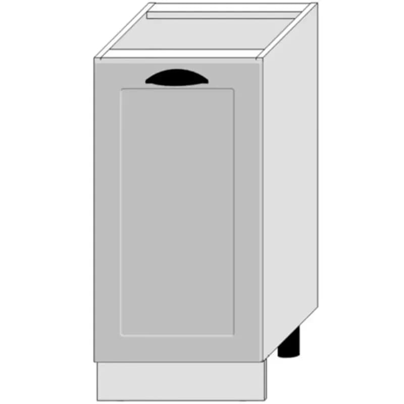 Kuchynská skrinka Adele D40 Pl Šedá Mat/Biely 1