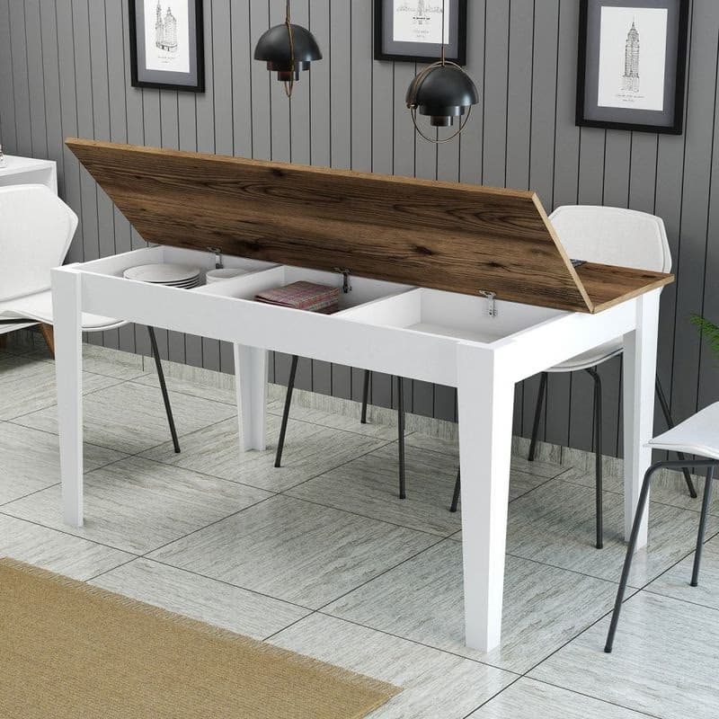 Jedálenský stôl Milan 520 - Walnut, White 5