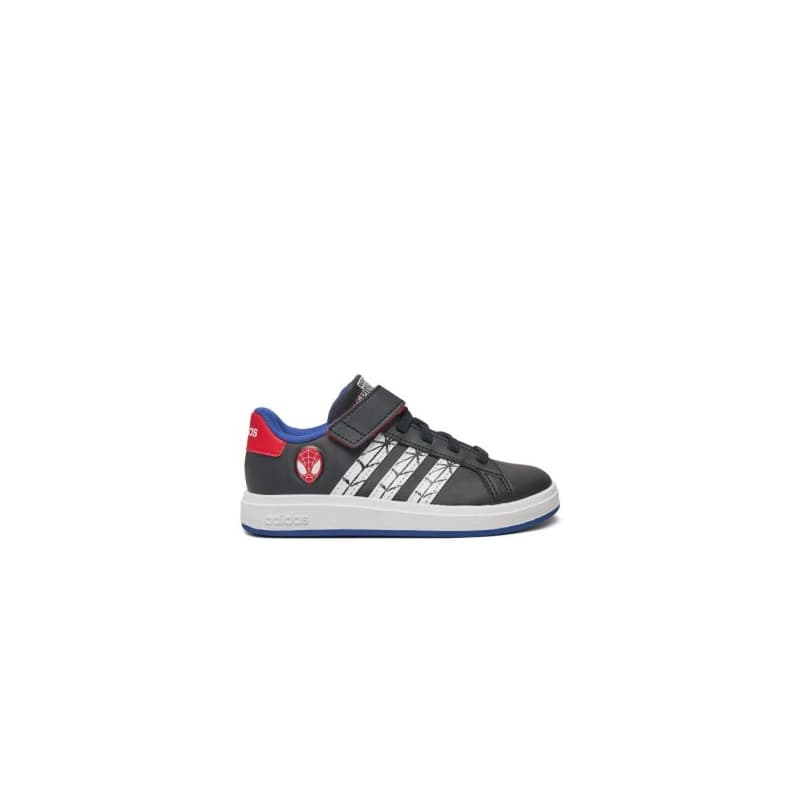 Chlapčenská rekreačná obuv ADIDAS Grand Court Marvel Spider-Man K core black cloud white semi lucid blue
