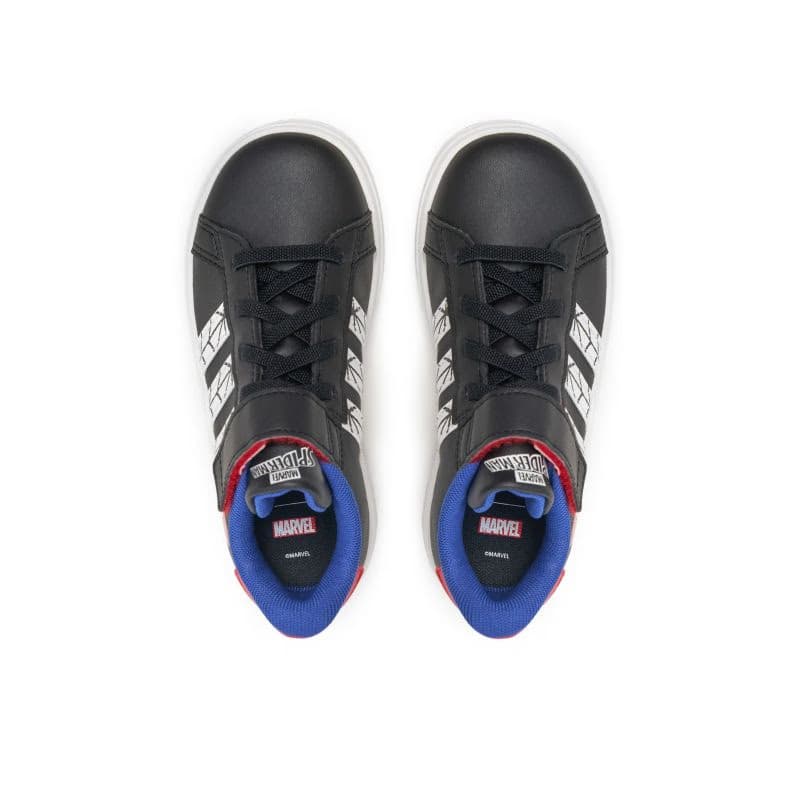 Chlapčenská rekreačná obuv ADIDAS Grand Court Marvel Spider-Man K core black cloud white semi lucid blue 3