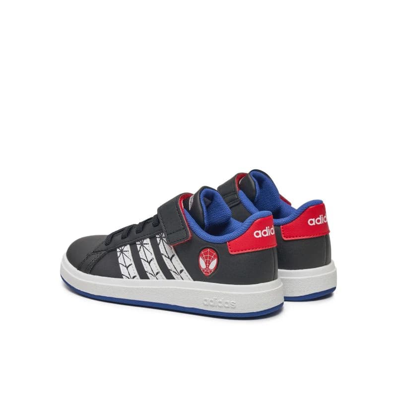 Chlapčenská rekreačná obuv ADIDAS Grand Court Marvel Spider-Man K core black cloud white semi lucid blue 4