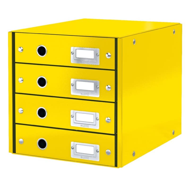 LEITZ Zásuvkový box Click&Store, 4 zásuvky, žltá 1