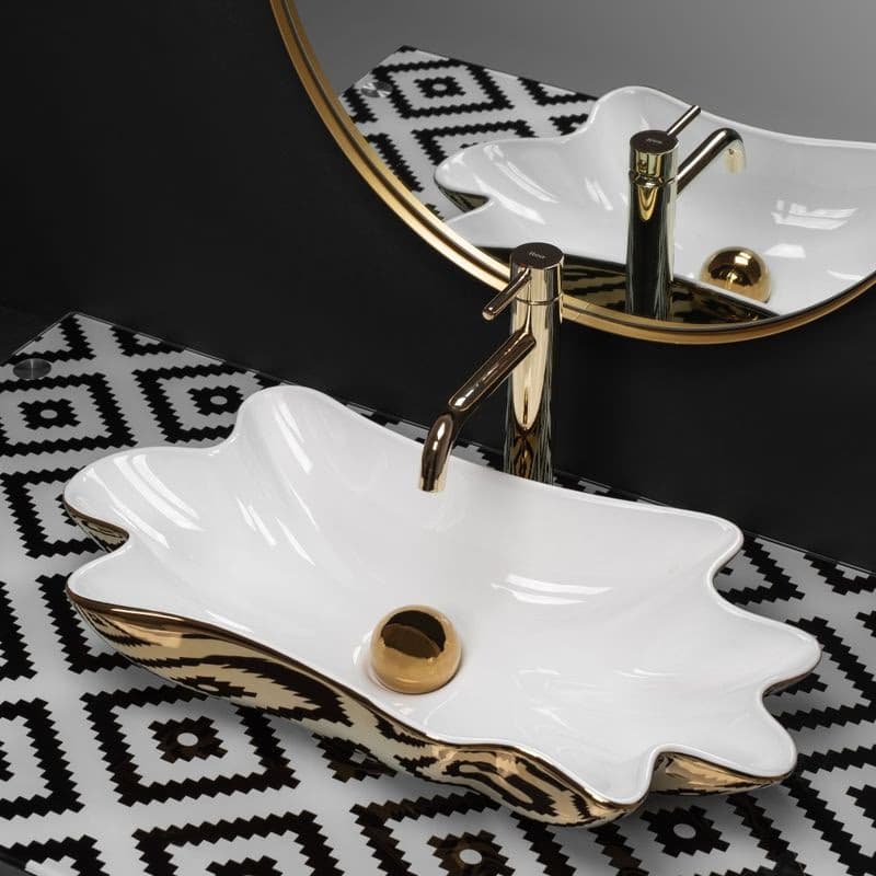 REA - Umývadlo na dosku Infinity White Gold REA-U3400 3