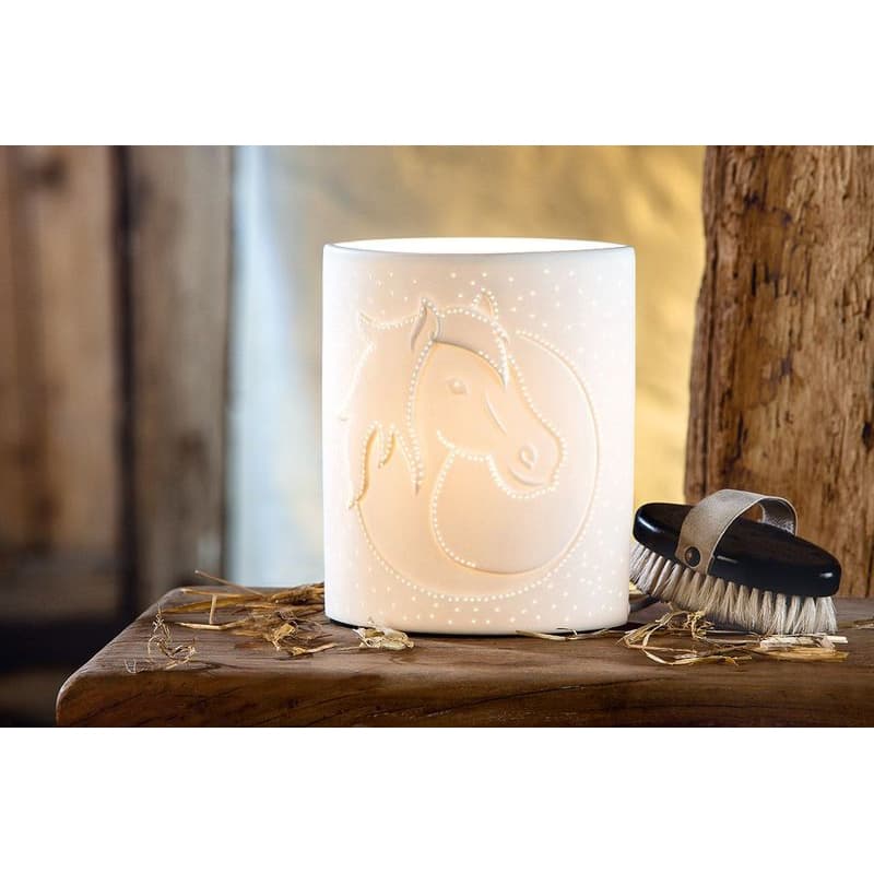Porcelánová lampa s motívom "Pferdekopf" 1