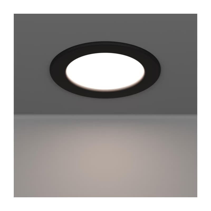 Eglo 901413-LED Kúpeľňové podhľadové svietidlo FUEVA LED/6,3W/230V pr. 11,9 cm IP44 čierne 901413 1