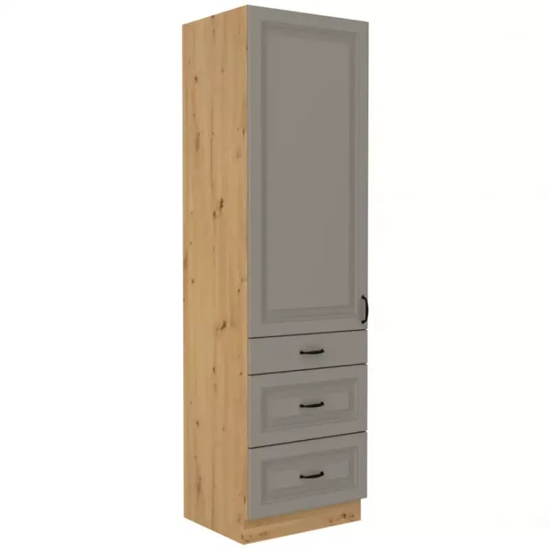 Kuchynská skrinka Stilo claygrey/artisan 60dks/210 3s 1f 1