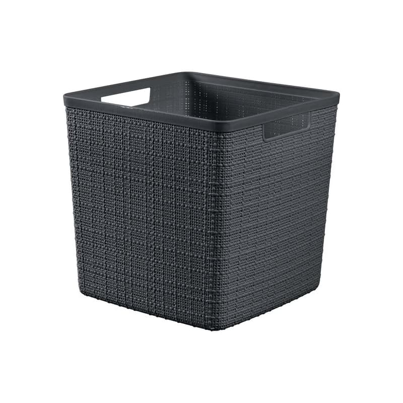 CURVER Košík JUTE 17L kocka | tmavosivá 2