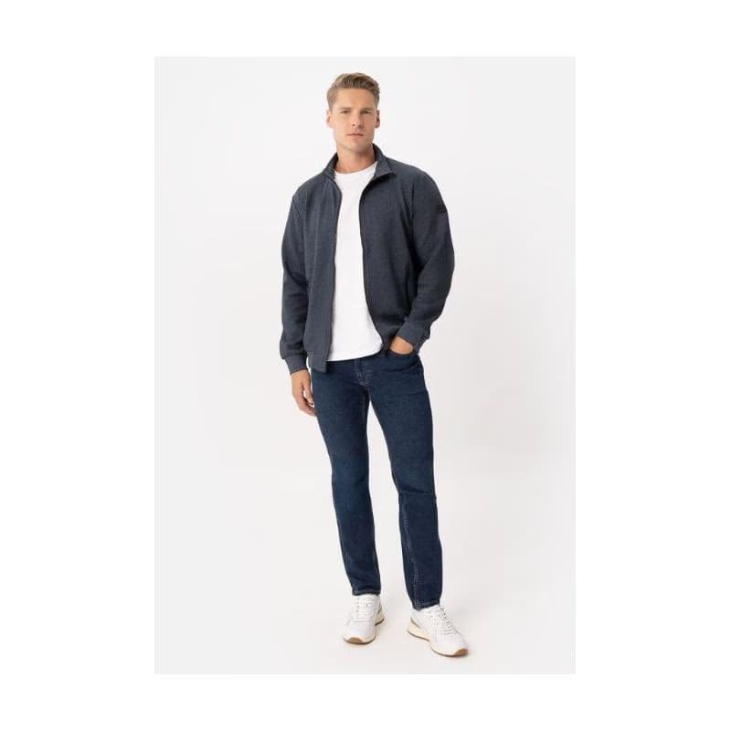 Pánska mikina so zipsom VOLCANO B-SWED-600M-NAVY MEL 3