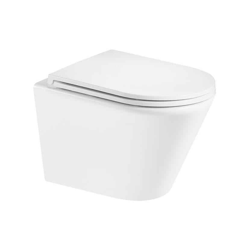 Mereo WC závesné kapotované, Smart Flush RIMLESS, 365x375x540, keramické, vr. sedátka CSS125 VSD85T1 1