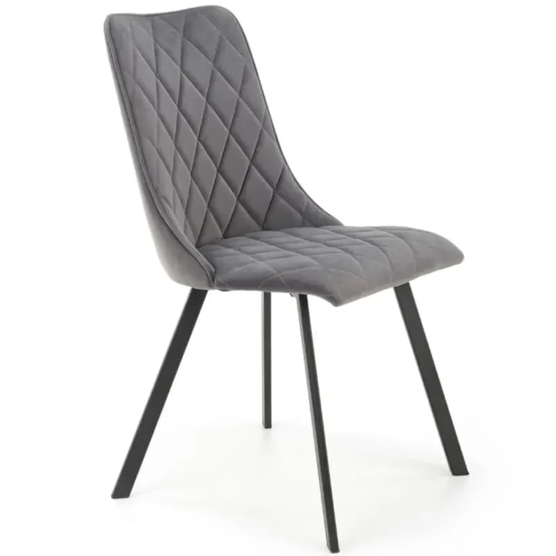 Stolička K450 Velvet/Kov Šedá 1