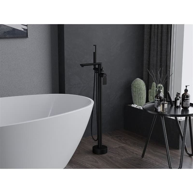 MEXEN - Leda volněstojící vaňová baterie čierna 75633-70 2