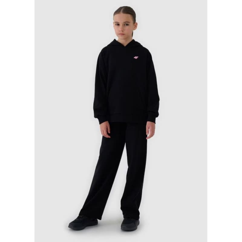 Dievčenská mikina s kapucňou 4F JUNIOR SWEATSHIRT F1478-20S-DEEP BLACK 4
