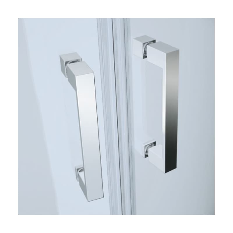 CERSANIT/S - SPRCHOVÝ KÚT štvrťkruh 90x90 TRANSPARENT SKLO + vanička S158-005-SET1 4