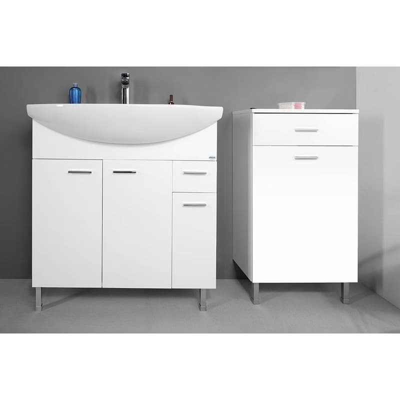 AQUALINE - ZOJA/KERAMIA FRESH skrinka spodná s košom 50x78x29cm, biela 51310 5