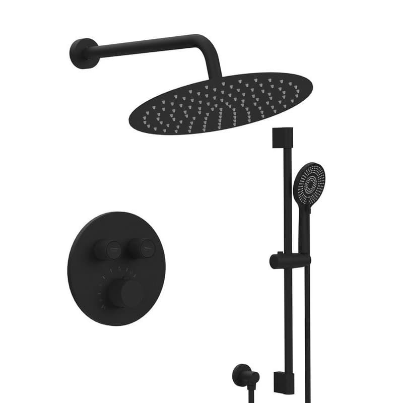 SAPHO SAPHO - SMART SELECT sprchový set s termostatickou batériou, 2 výstupy, posuvný držiak sprchy, čierna mat RP032B-02 1