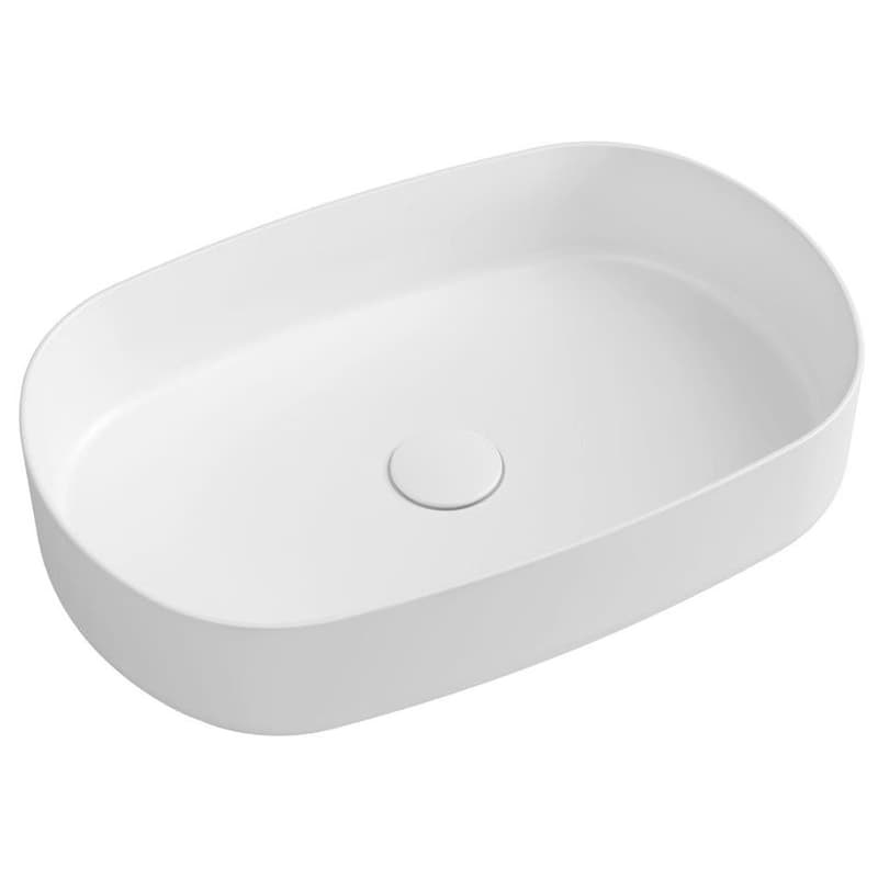 ISVEA - INFINITY OVAL keramické umývadlo na dosku, 55x36cm, biela 10NF65055 1