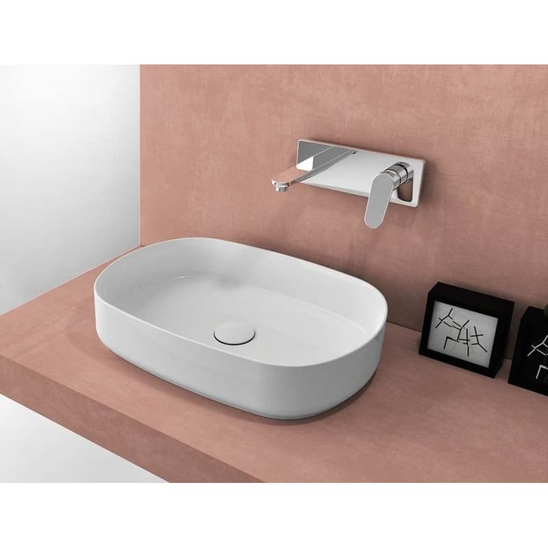 ISVEA - INFINITY OVAL keramické umývadlo na dosku, 55x36cm, biela 10NF65055 4