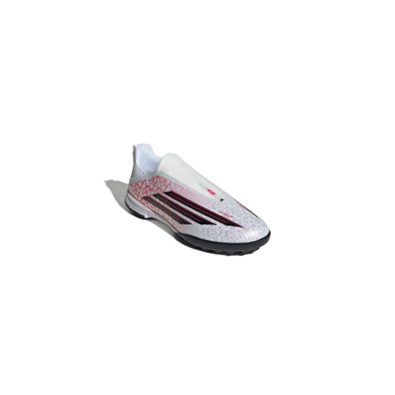 Chlapčenské futbalové kopačky turfy ADIDAS F50 Lamine Yamal League LL Jr TF cloud white core black lucid red