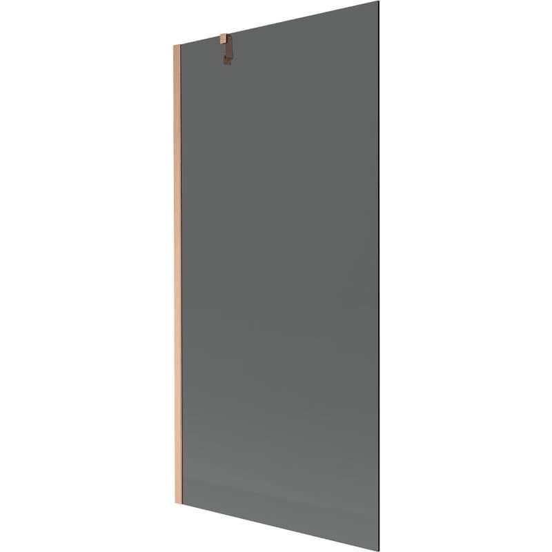 MEXEN/S - Next vaňová zástena FIX 90 x 150, grafit, meď kartáčovaná 895-090-000-00-40-65