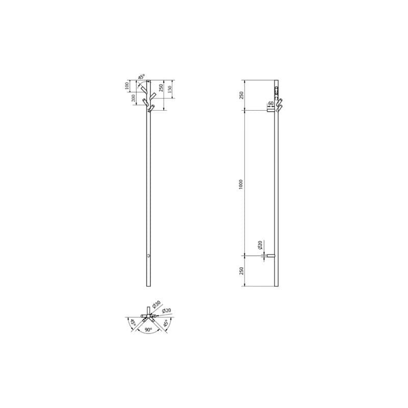 SAPHO - PASADOR elektrický sušiak uterákov, guľatý, 150x1500 30 W, leštená nerez ER175V 2