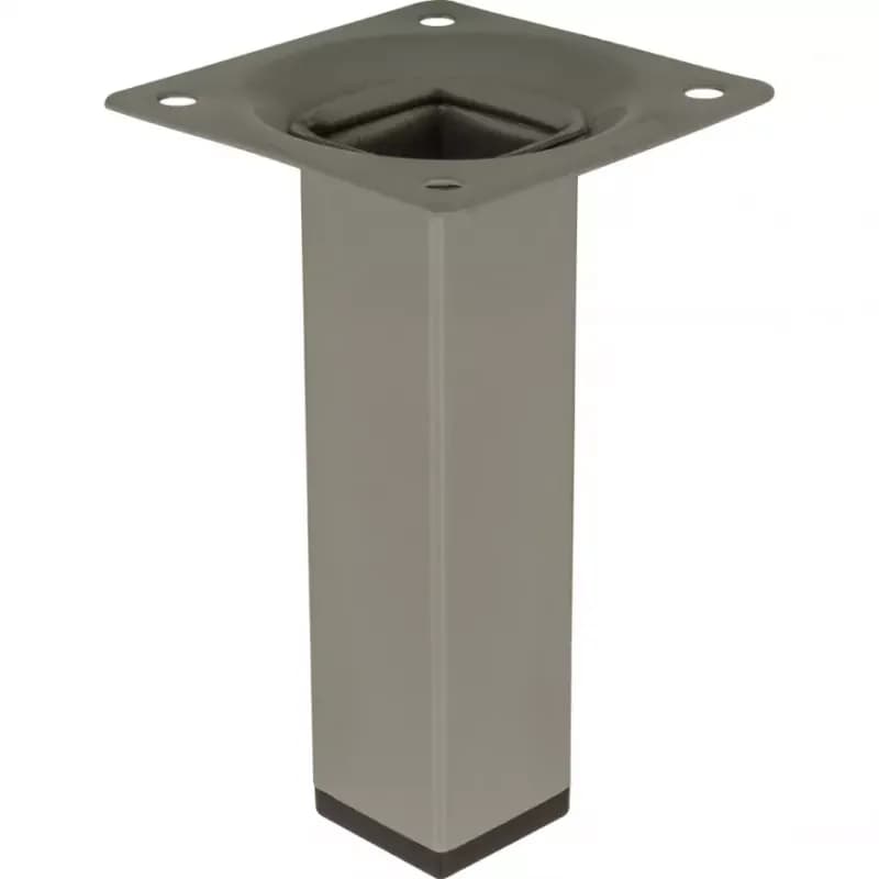 Štvorcová nábytková noha 10 cm šedá 1