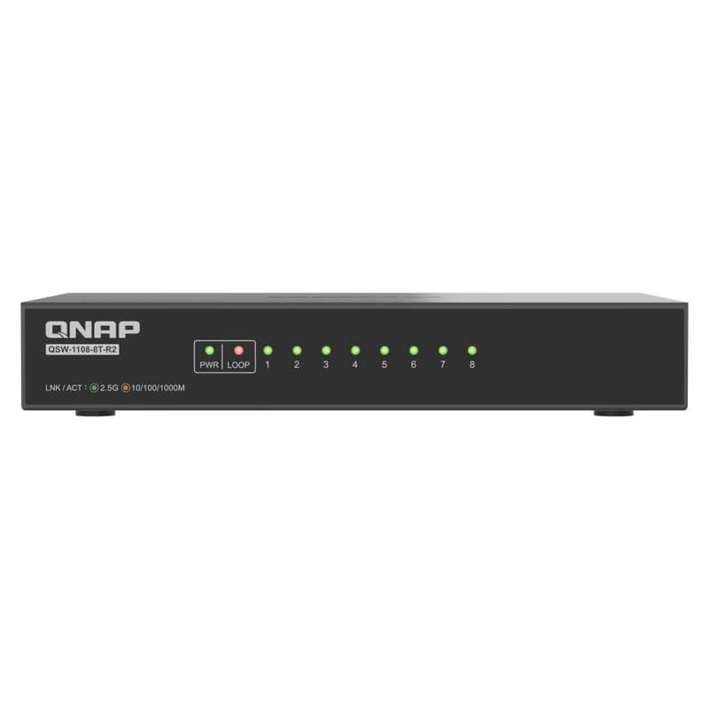 QNAP switch QSW-1108-8T-R2 (8x 2,5GbE port, pasívne chladenie, podpora 100M/1G/2,5G) 4