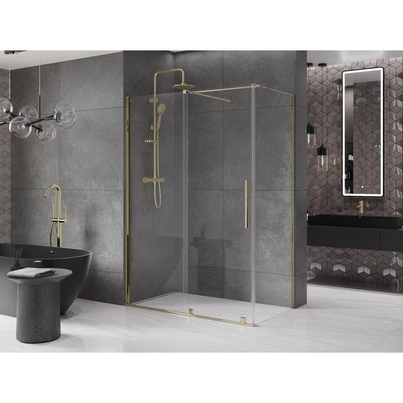 MEXEN/S - Velár sprchovací kút 150 x 80, transparent, zlatá 871-150-080-01-50 6