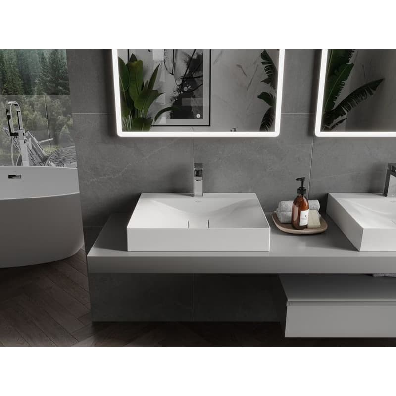 MEXEN - Poli umývadlo na dosku liaty mramor 60 x 48, biela 23026001 3