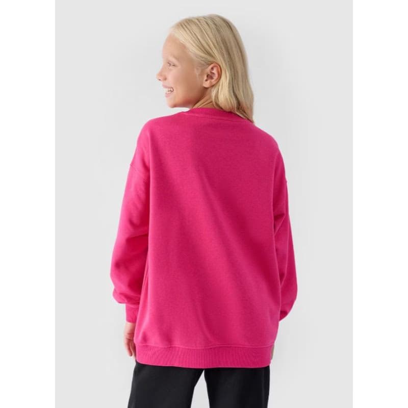 Dievčenská mikina 4F JUNIOR SWEATSHIRT-JWAW24TSWSF1214-55S-HOT PINK 4
