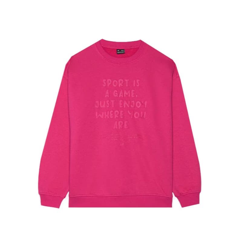 Dievčenská mikina 4F JUNIOR SWEATSHIRT-JWAW24TSWSF1214-55S-HOT PINK 6