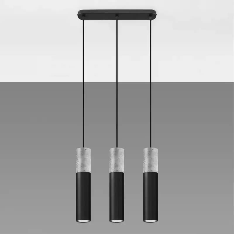 Závesná lampa Pennala 3 čierna