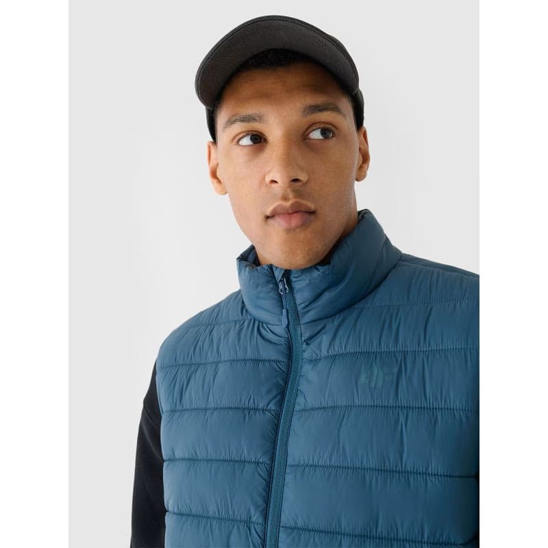 Pánska vesta 4F VEST JACKET-WAW24TVJAM145-46S-TEAL 5