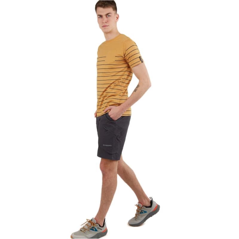 Pánske tričko s krátkym rukávom FUNDANGO Jaggy Pocket T-shirt-614-cinnamon 4