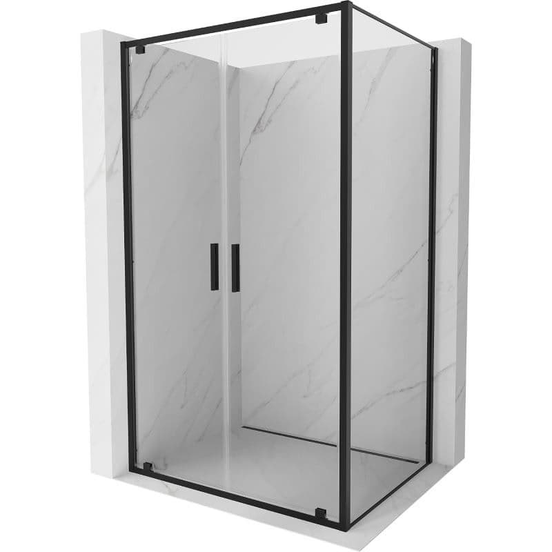 MEXEN/S - Exo sprchovací kút dvere krídlové 80 x 85, transparent, čierna 8182-080-085-70-00 1