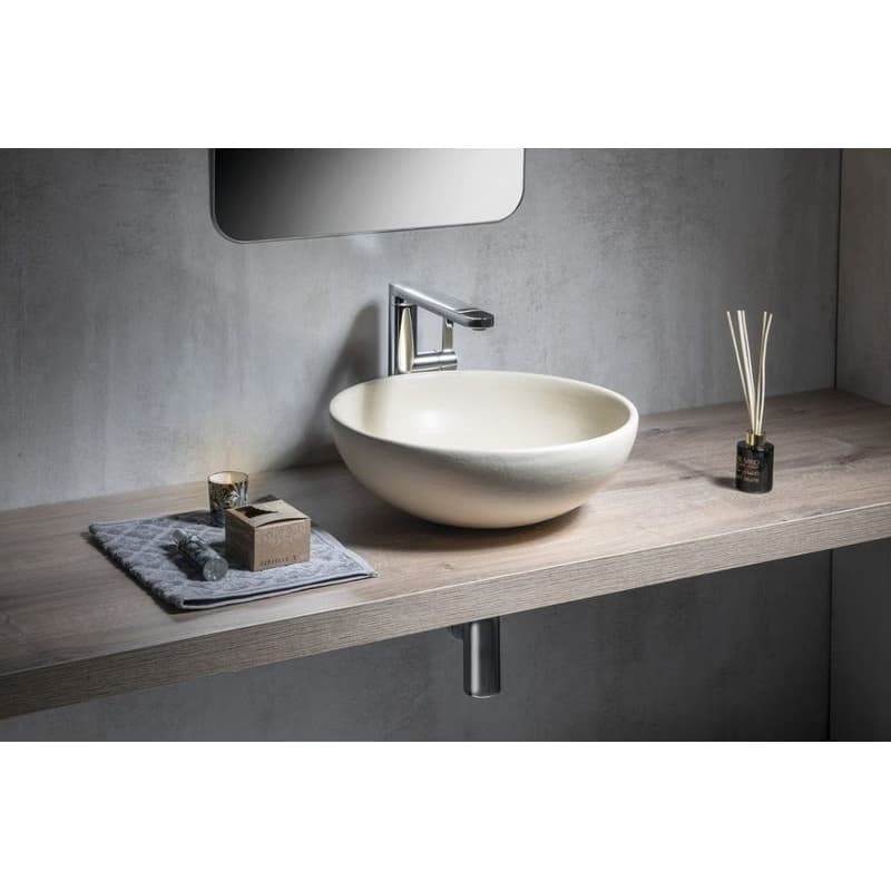 SAPHO - ATTILA keramické umývadlo, priemer 43cm, slonová kost DK005 2