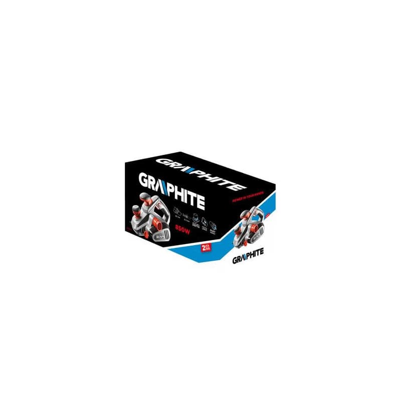Hoblík Graphite 59G678, elektrika (kábel), 850W, 16500ot./min, 82mm, 3mm, 0-12mm, ergonomický tvar 3