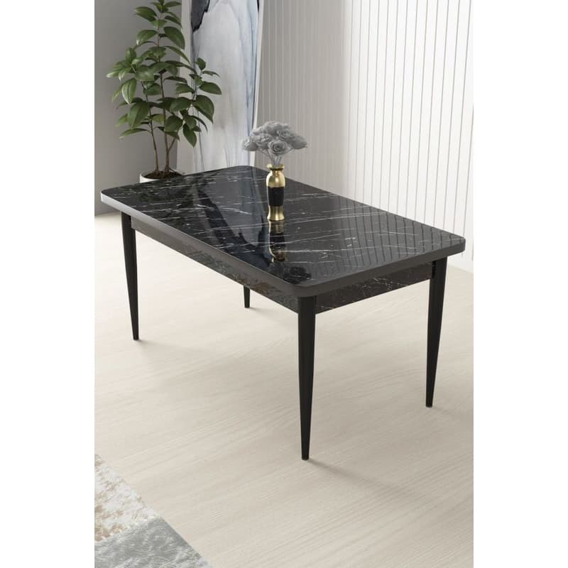 Jedálenský stôl Nil - Black Marble, Black 1