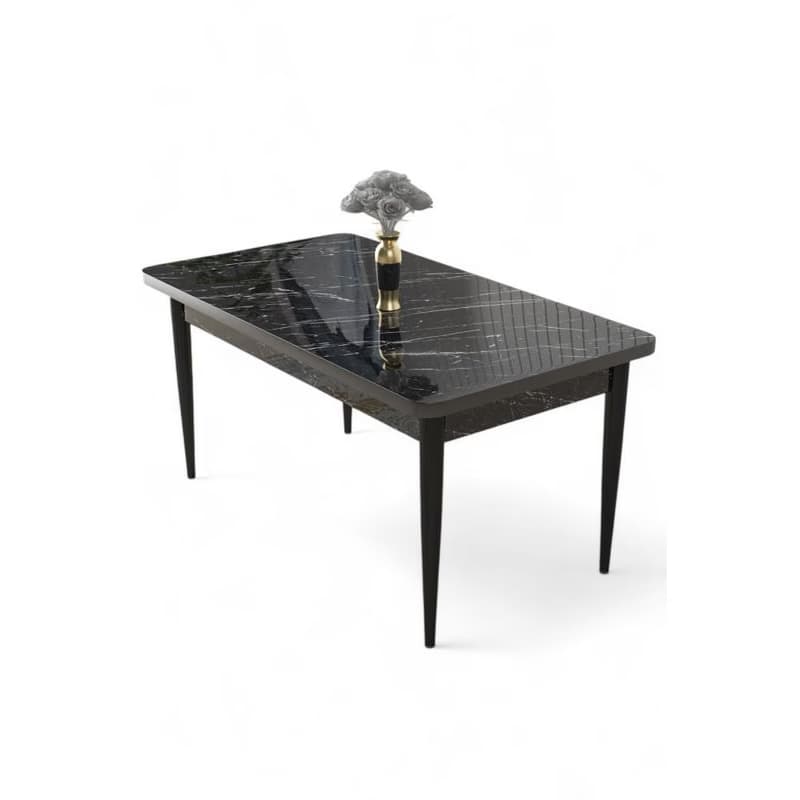 Jedálenský stôl Nil - Black Marble, Black 2