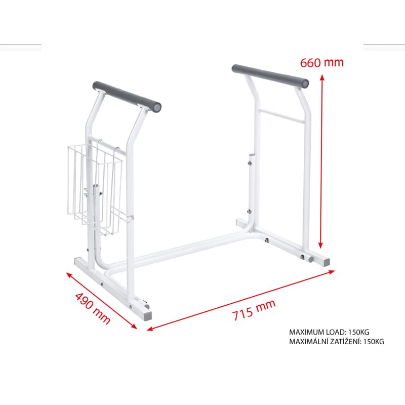 RIDDER - HANDICAP Oporný systém madiel u WC, biele A0110101 5